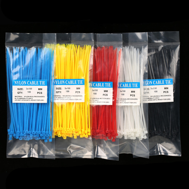  3X150MM Self-Locking Plastic Nylon Wire Zip Ties Cable Tie