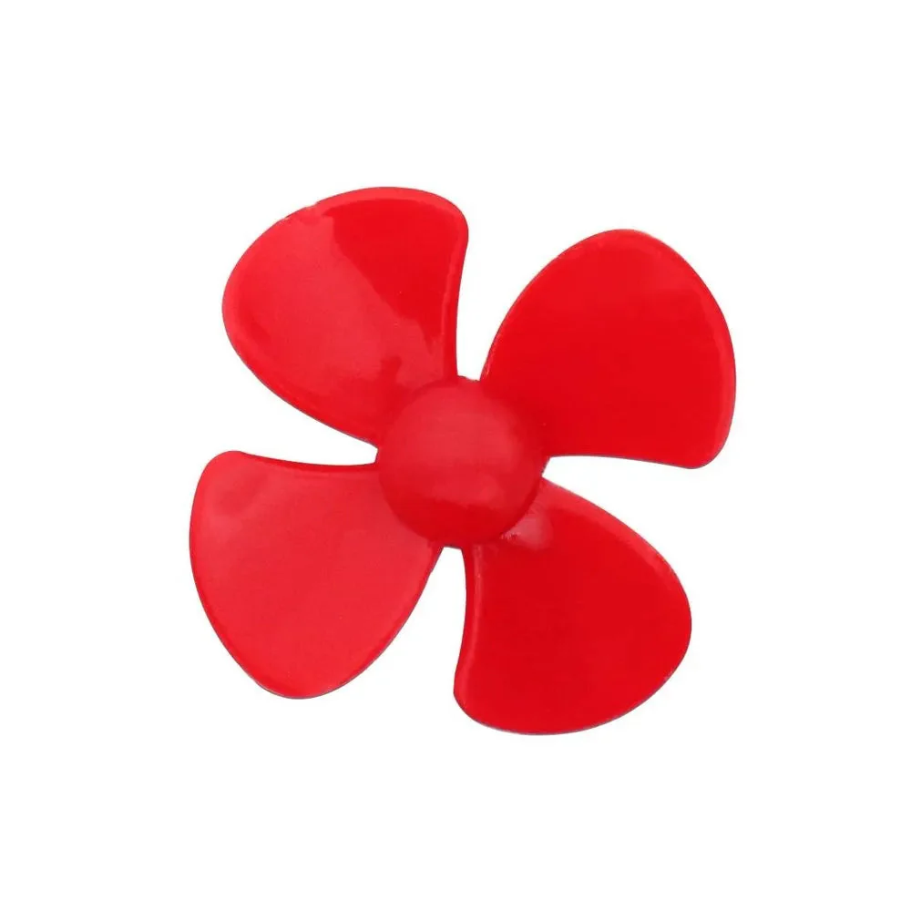 40MM Red Four-Blade Propeller 1.95MM Hole