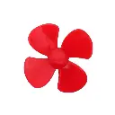 40MM Red Four-Blade Propeller 1.95MM Hole