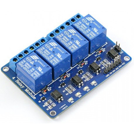 4 Channel Relay Module with light coupling 5V