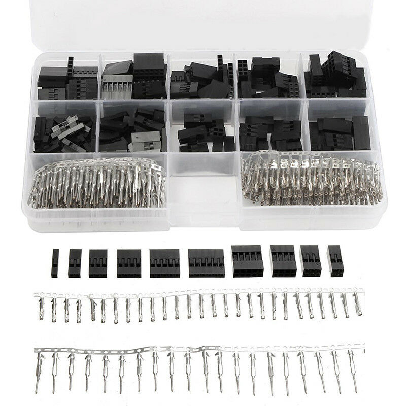 620pcs Dupont Connector 2.54mm, Dupont Cable Jumper Wire Pin Header Housing Kit