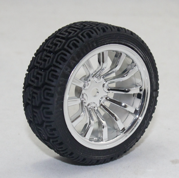 65mm Robot Smart Car 12 Rim Wheel Silver