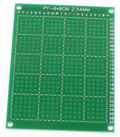 6*8cm Universal PCB Prototype Board Single-Sided 2.54mm Hole Pitch