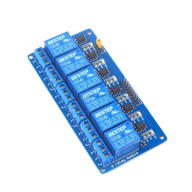 6 Channel Relay Module 5V with light coupling 