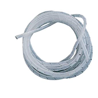 6mm Spiral Wire Organizer 10 meter - white 