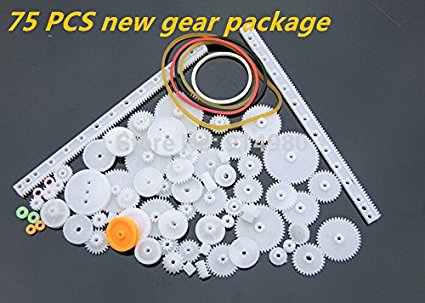 75Pcs/lot Plastic motor gears