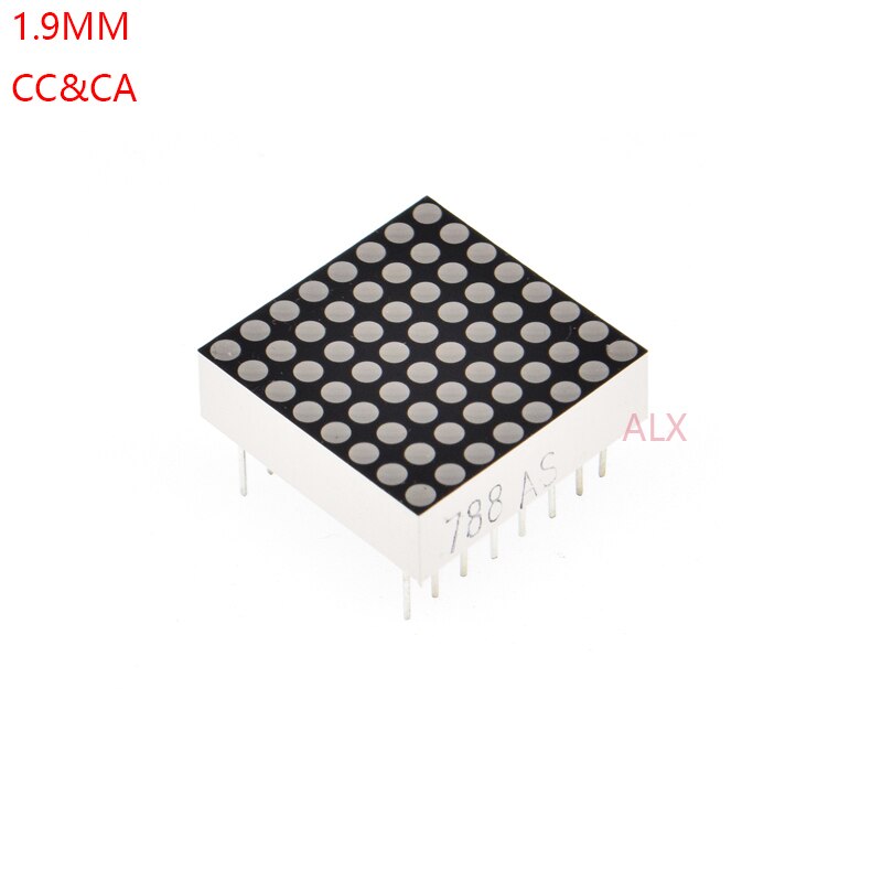 8x8 1.9mm Red LED Dot Matrix Display 16pin CA 788BS