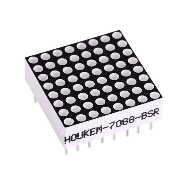 8x8 Red 64 LED Dot Matrix Displays 3mm CA （80mcd Size：32*32mm）