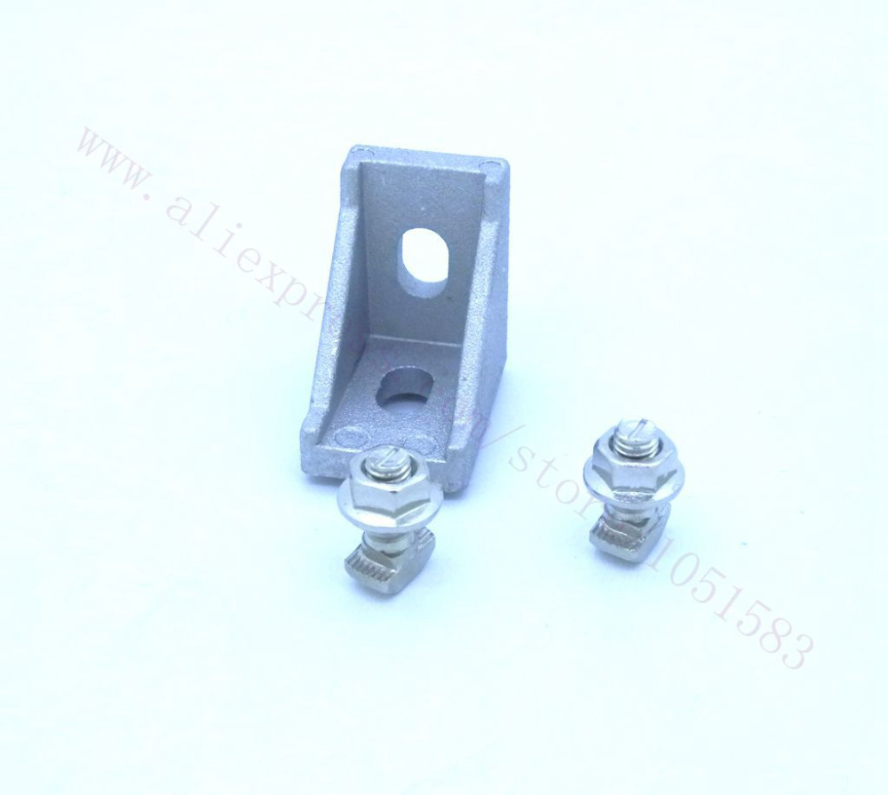 Aluminum Profile Corner Bracket 20*20 Kit with 2pcs M5 Screw and 2pcs M5 Nut