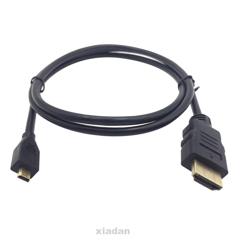 Black 1.8M Micro HDMI to HDMI Copper-Clad Steel Cable for Raspberry Pi 4B