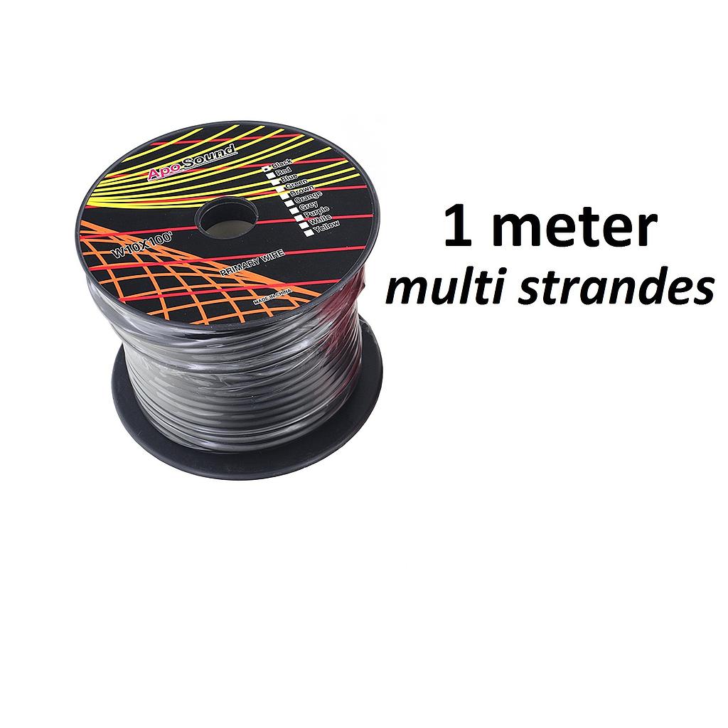 BLACK GS Power's 16 Gauge Ga Multi strands wire 1 meter