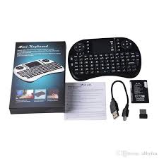 Black Rii mini i8 2.4G Wireless Keyboard Remote Control Touchpad 