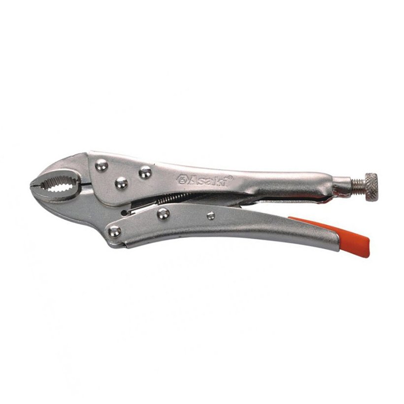 Curved jaw lock-grip plier 