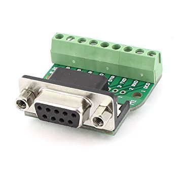 DB9 female header, transfer screw, connection terminal, 9 pin, 9 hole, RS232, RS485 converter board