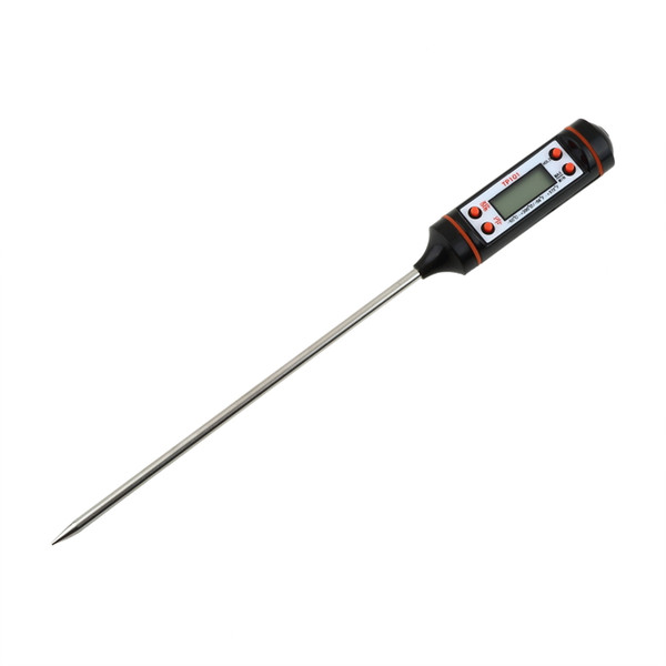 Digital Food Thermometer with LCD Display (Black)