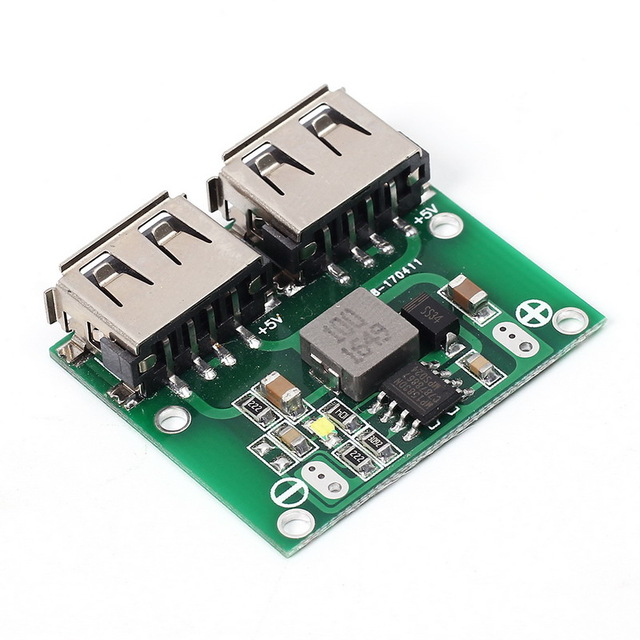 Dual USB Output 9V/12V/24V to 5V 3A DC-DC Car Charging Voltage- Stabilizer Module