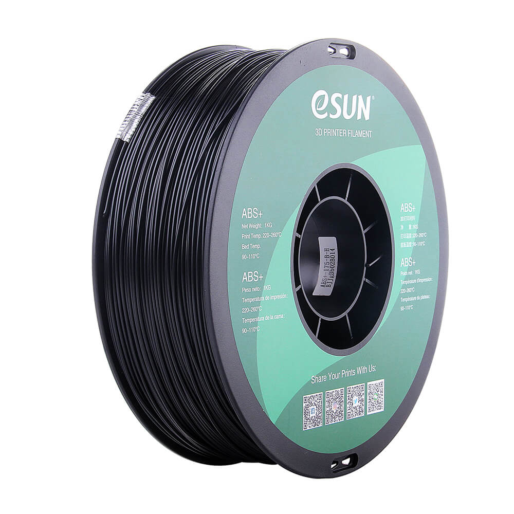 [ESUN Black] 1.75MM PLA+3D FILAMENT Black-1KG(N.W)