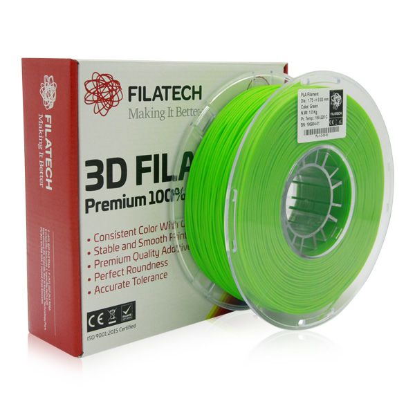 Filatech 3D printing PLA filament-1kg-Luminous Green