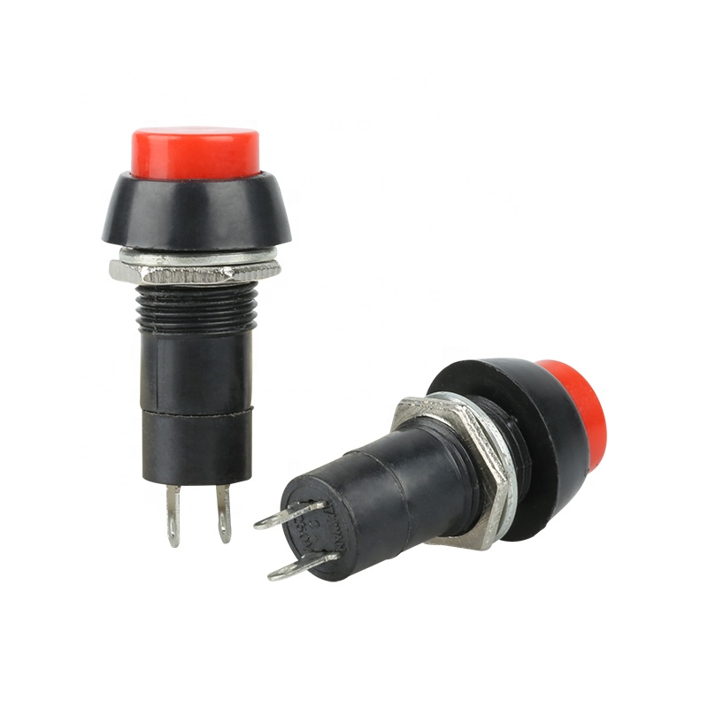 Green PBS-11A 12MM 2PIN Self-Locking Round Plastic Push Button Switch