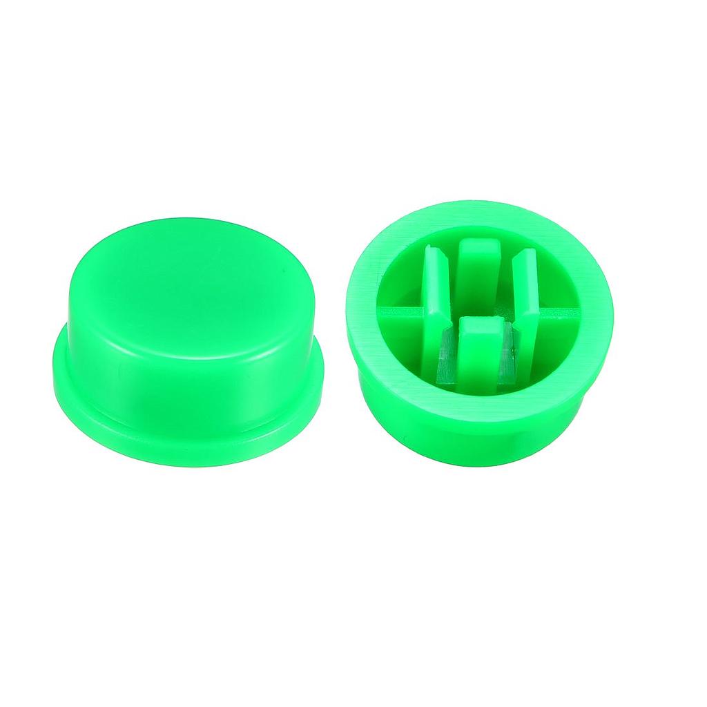 Green Round Cap for Square Tactile 12x12x7.3mm Switch 