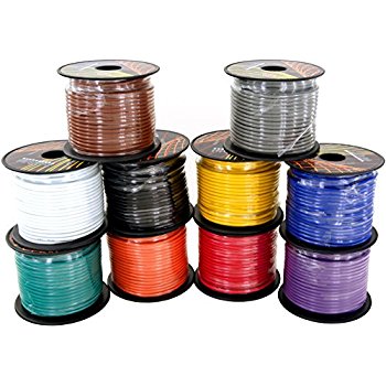 GS Power's 16 Gauge Ga Multi  stranded wire 100/Roll