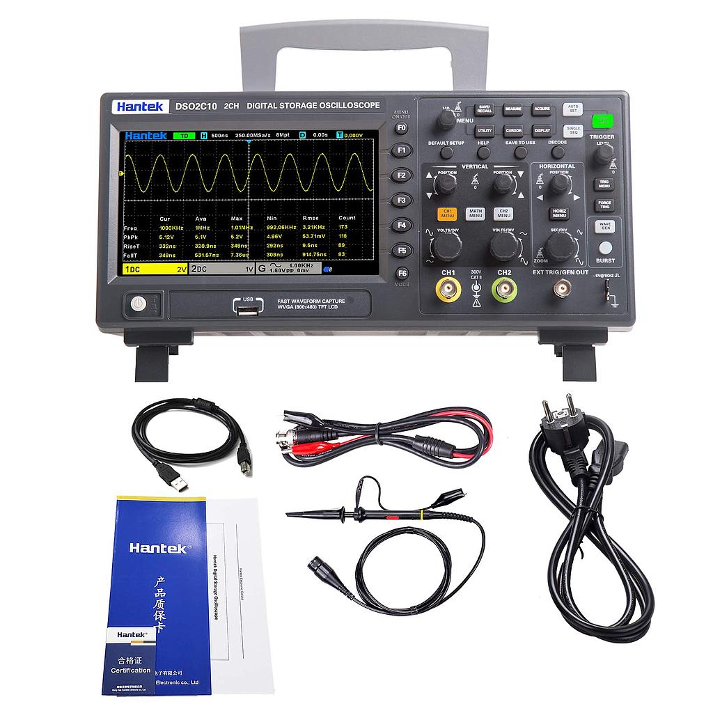 Hantek DSO2C10 100Mhz 2CH Digital Storage Oscilloscope