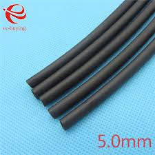 Heat Shrink Tubing 5.0mm Black 1 Meter