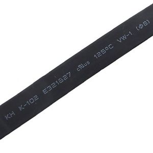 Heat Shrink Tubing 8mm Black 1 Meter