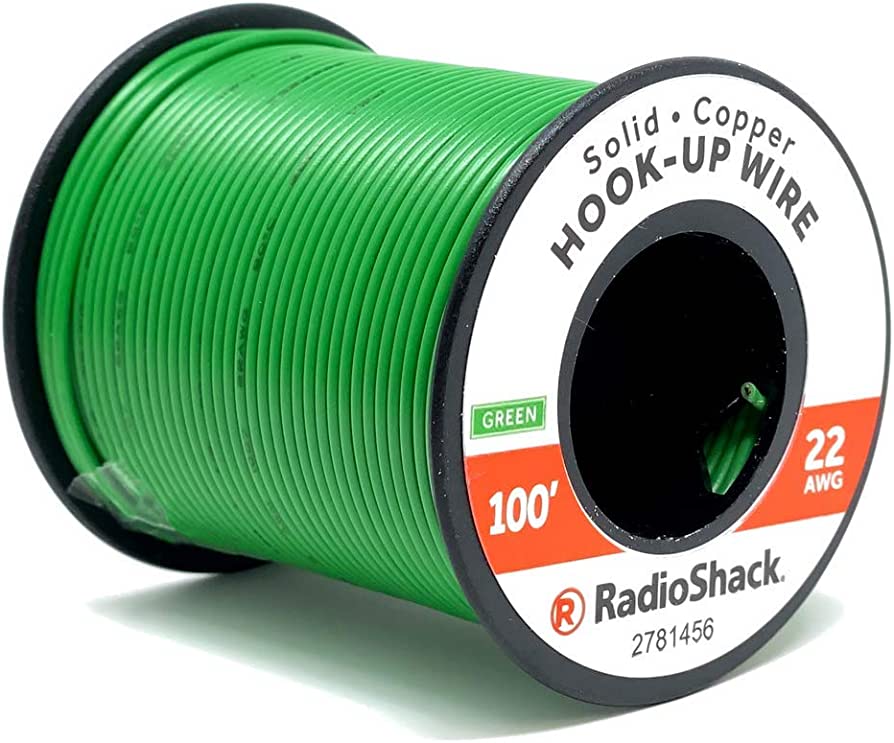   Hookup Solid Core Wire 1/0.6m TC + PVC OD 1.25MM GREEN 