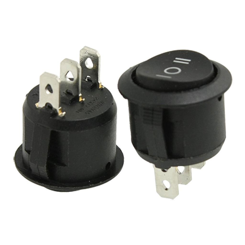 kcd1-103-5  ON-OFF-ON AC 250V/6A, 125V/10A，Black SPDT, 3 Pin  Rocker Switche