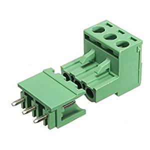 KF2EDGK KF-3P 3PIN Right Angle Plug-in Terminal Connector 5.08mm Pitch 1pair (male + female)