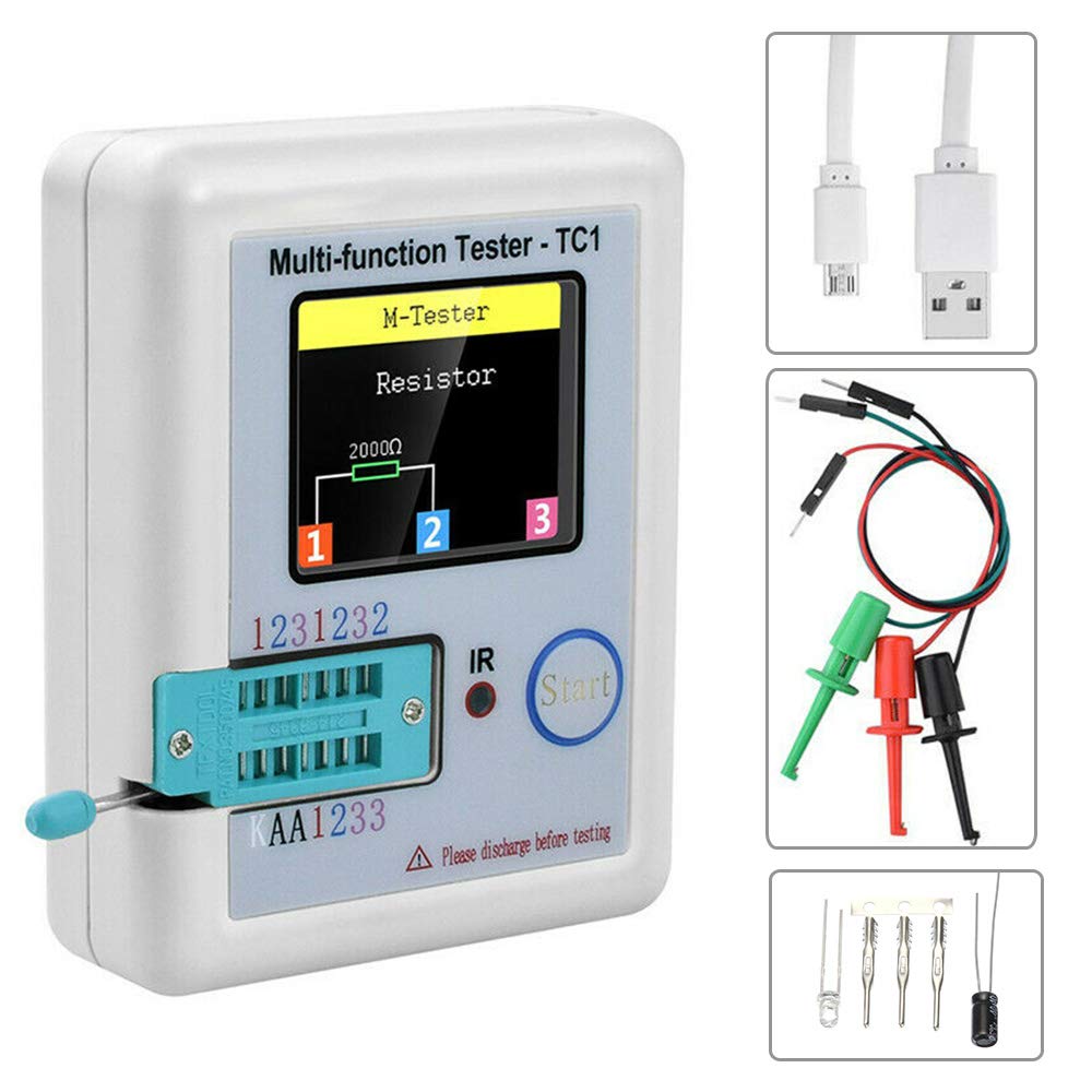 LCR TC1 1.8 Inch TFT LCD Display Multimeter Transistor Tester Diode Triode Capacitor Resistor Test Meter