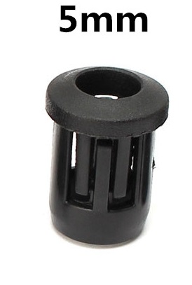 LED 5MM Long Sleeve Black lamp fixed seat LED indicator lamp protection seat shell hole seat