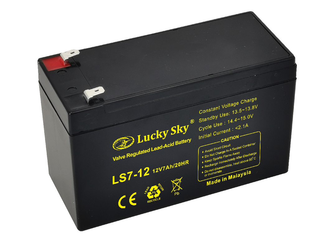 12V 7Ah Rechargeable Sealed Lead Acid Battery – Maintenance-Free, Long Life – Ideal for UPS