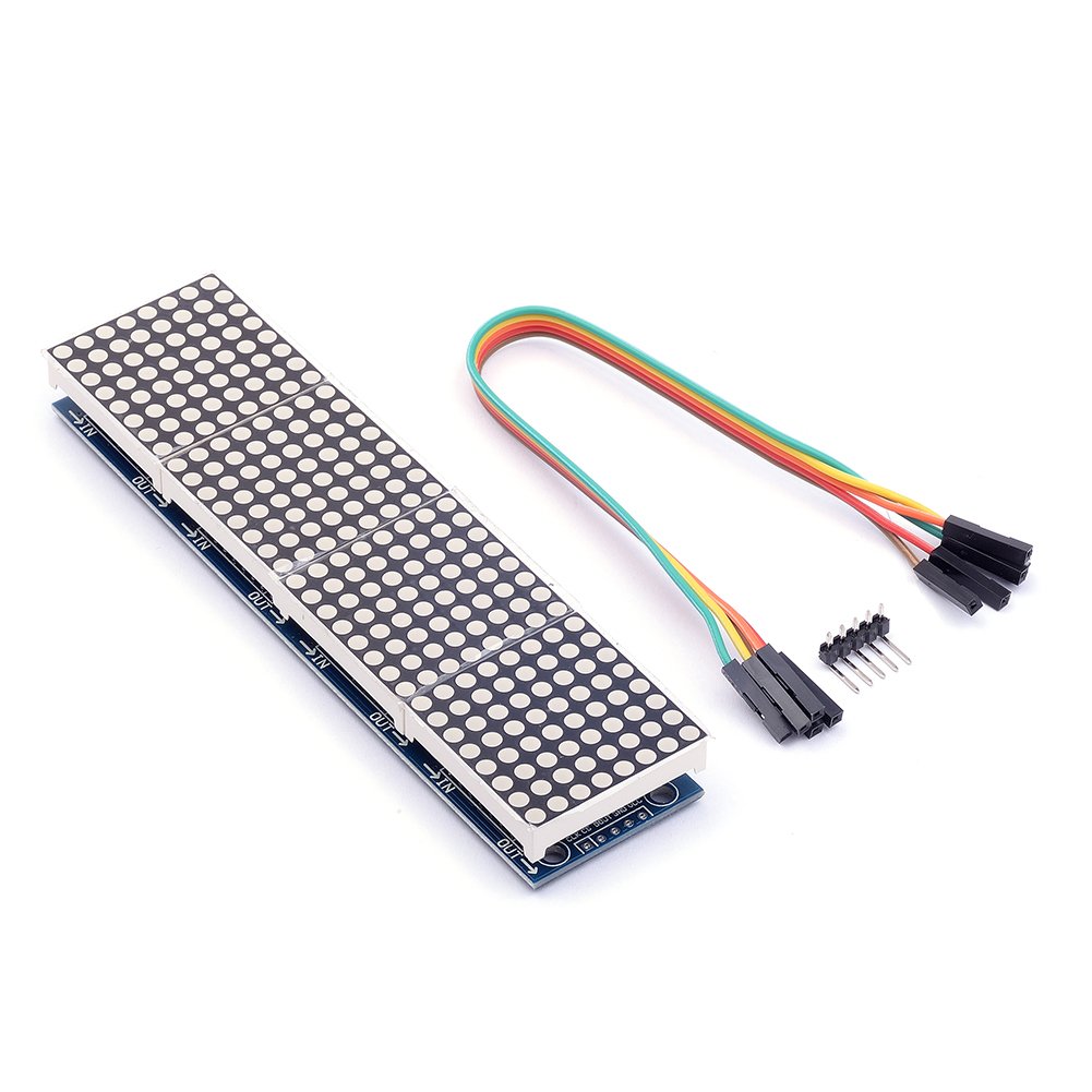 MAX7219 Dot Matrix Module Microcontroller Module 4 in 1 Display Red Light