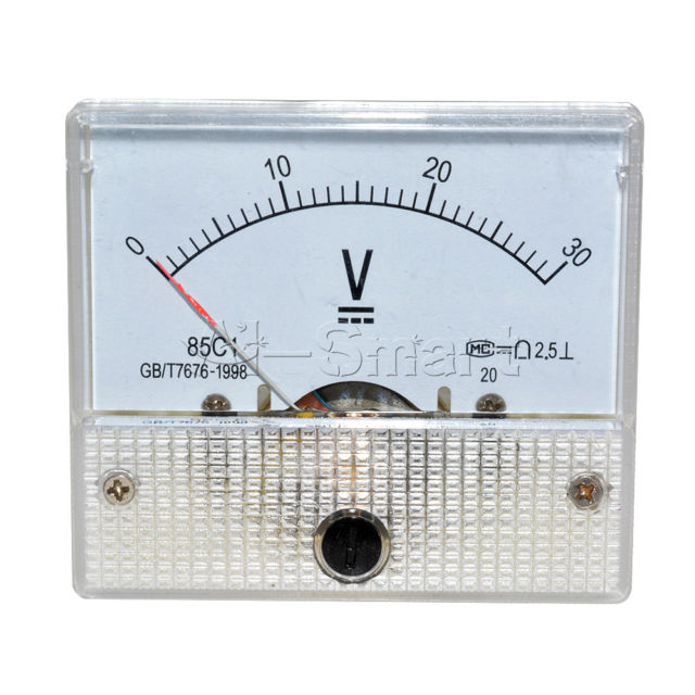 Panel Analog Voltmeter 30V DC