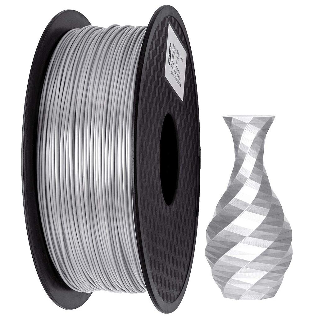 PLA+SILK 1.75MM Silk Silver Filament