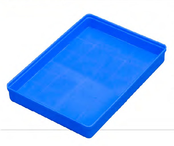 Plastic Square Plate 310x225x40mm  Blue