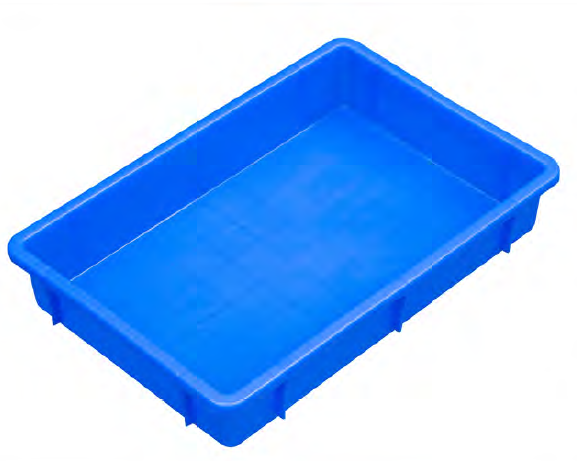 Plastic Square Plate 365x254x63mm  Blue