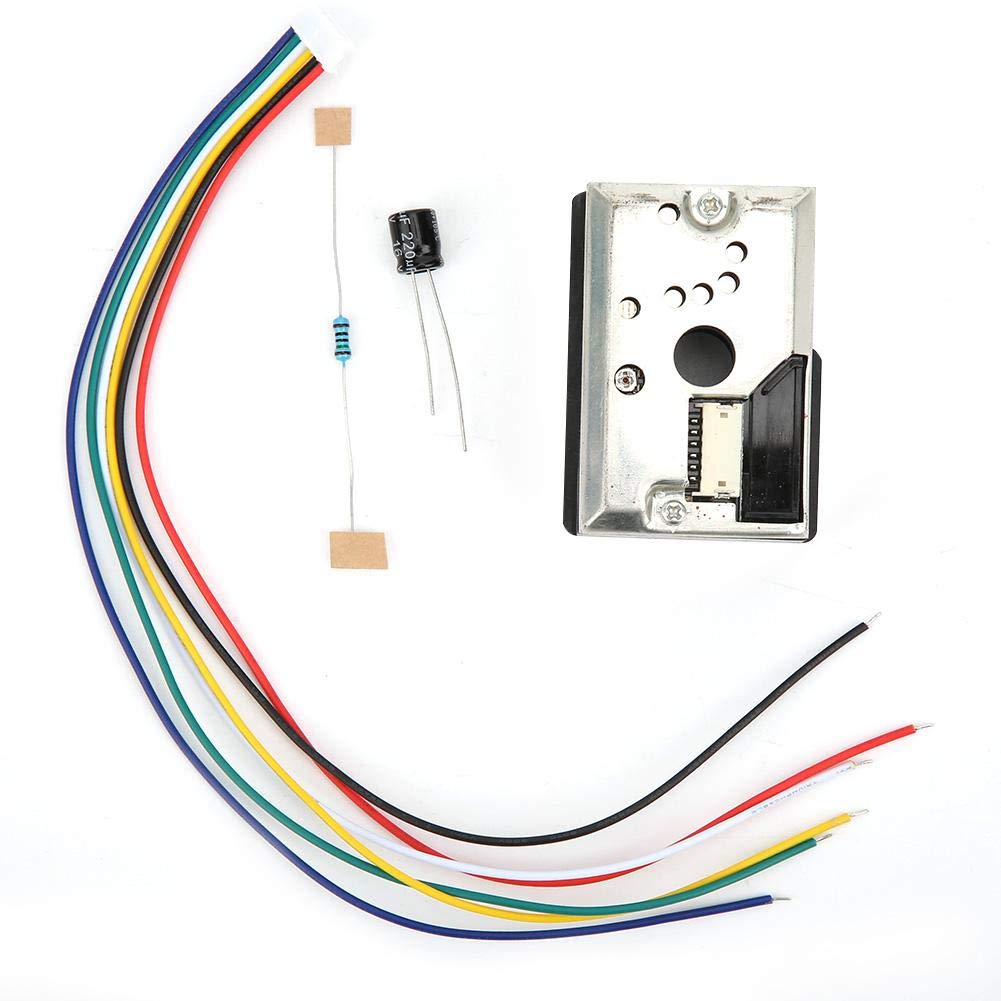 PM2.5 GP2Y1014AU0F Dust Smoke Particle Sensor Update Vision + Cable Capacitor Resistor