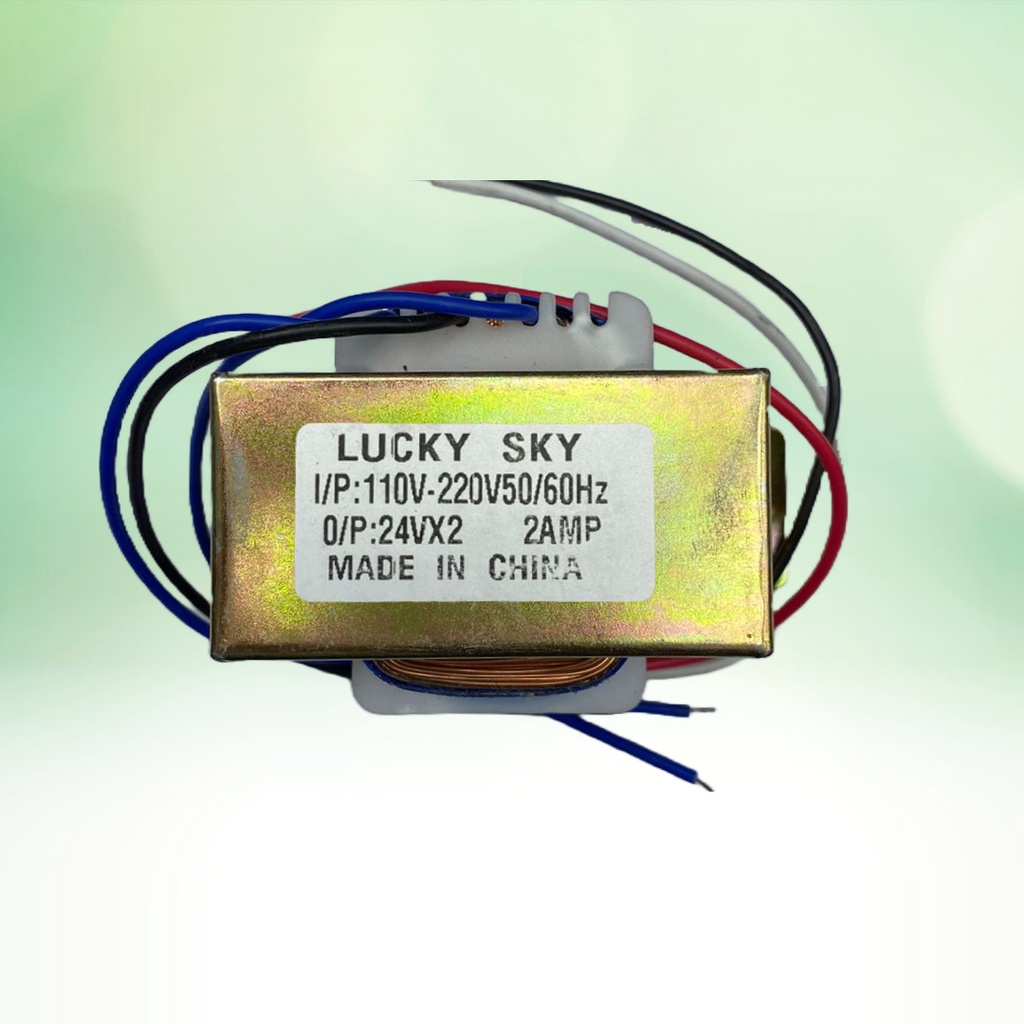 Power Stepdown Transformer  Single Phase 110v/230v AC To Dual 24v-0v-24v AC 2 A - LUCKY SKY