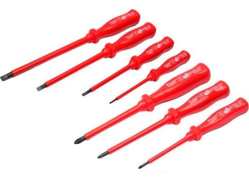 Pro'sKit 7 pcs. insulated screwdriver set for slotted and Phillips head screws