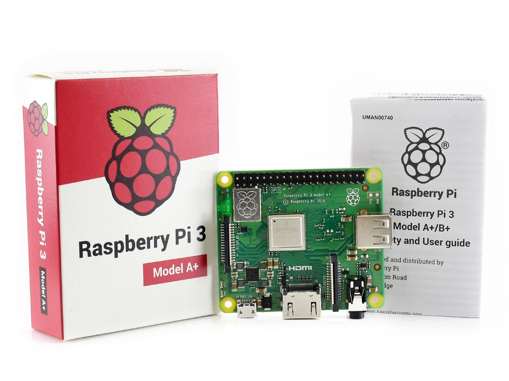 Raspberry Pi 3 Model A+ 1.4GHz CPU 512MB RAM with WIFI & Bluetooth