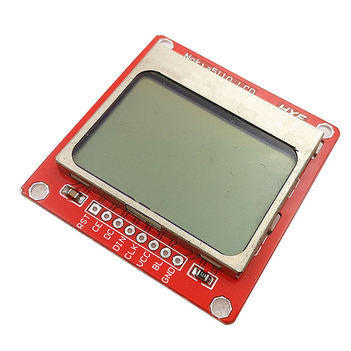 Red Nokia 5110 84x48 LCD Shield Module Blue Backlight