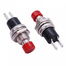 Red PBS-110 2PIN 7MM Thread Momentary Push Button Switch