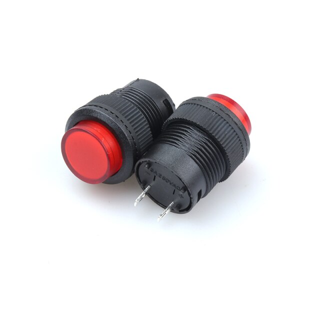 Red R16-503A 16MM 2PIN Momentary Self-Reset Mini Push Button Switch without Light