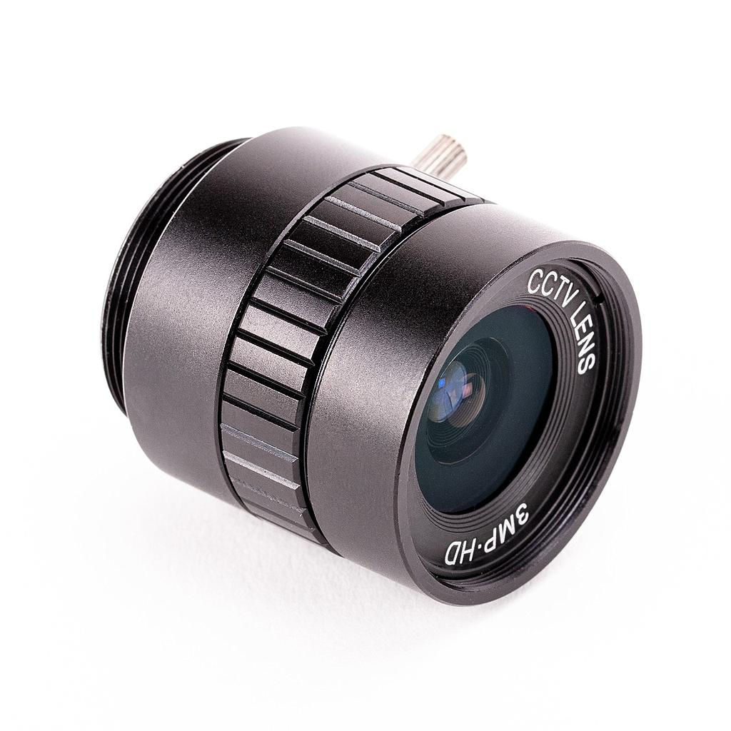 RPI 6mm Wide Angle Lens for Raspberry Pi High Quality Camera, 3MP, CS-Mount (Only lens)