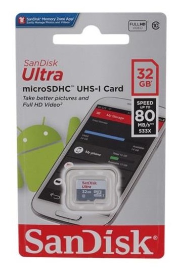 SanDisk SD Card Ultra 32GB Class10 100MB/s