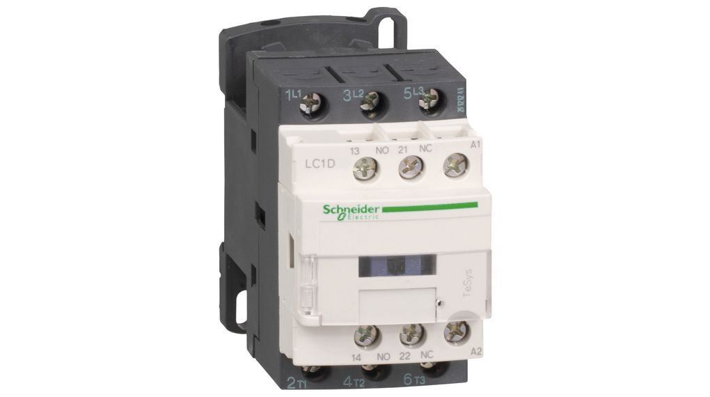 Schneider Electric TeSys D LC1D Contactor, 240 V ac Coil, 3 Pole, 9 A, 4 kW, 3NO