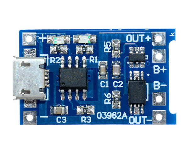 TP4056 1A Lipo Battery Charging Board Micro USB with current protection